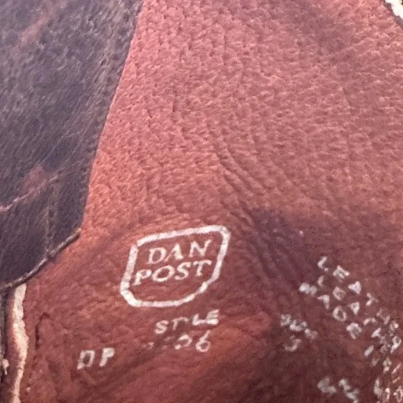 Worn Once Unique Dan Post Leather Cowgirl Boots - Picture 2 of 6